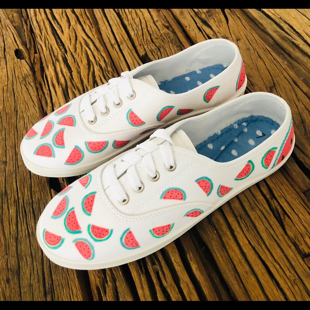 Watermelon Shoes! 🍉 hand painted to order